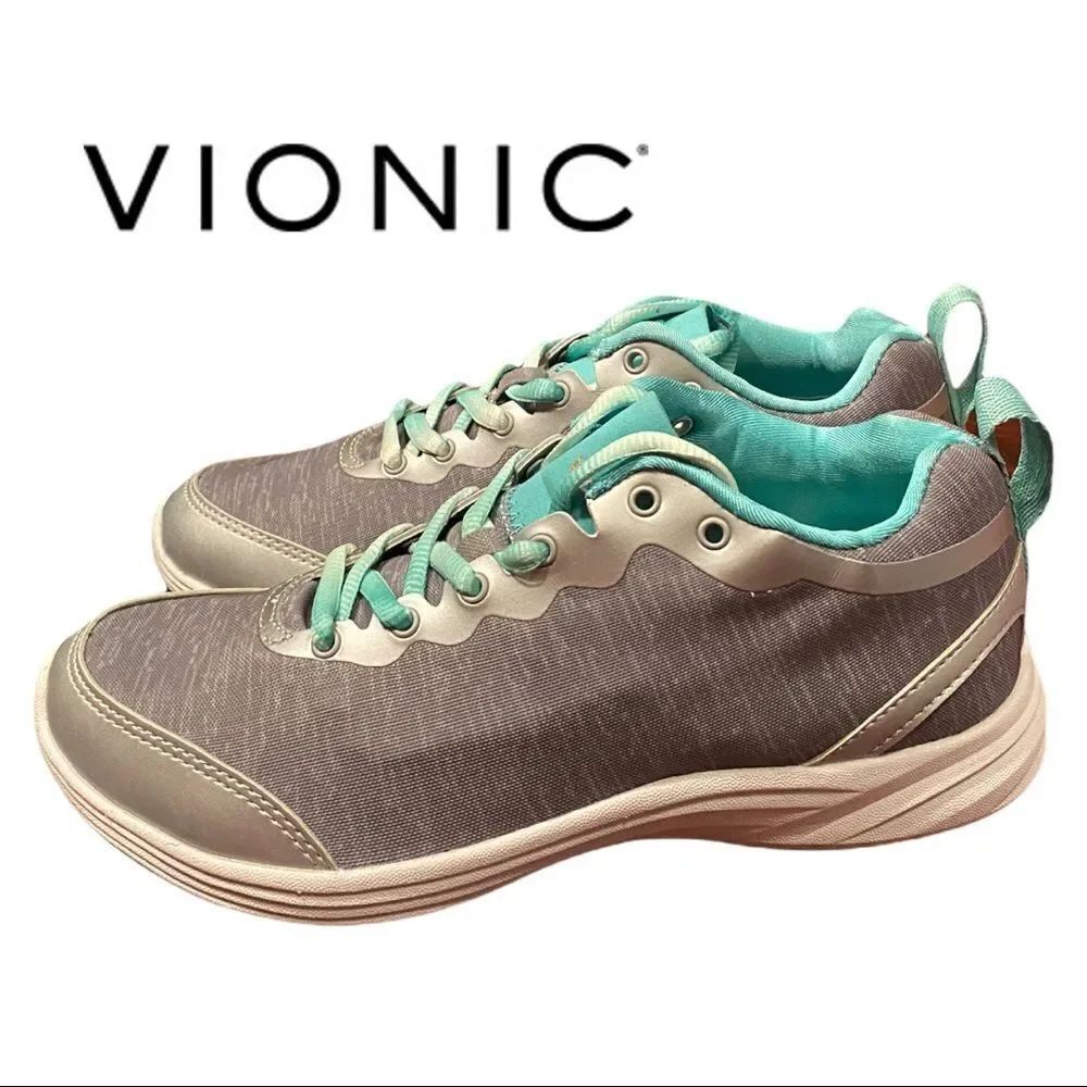 NEW Vionic Agile FYN Light Grey Women's Tennis Shoes Sneakers 5